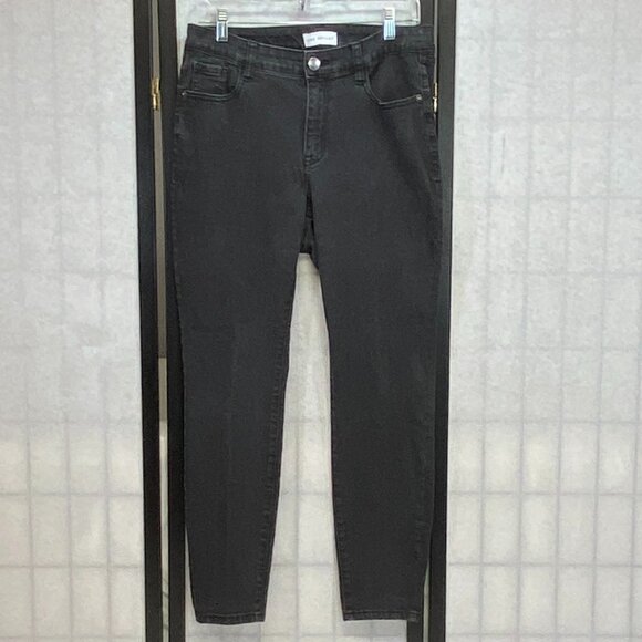 Lane Bryant High Rise Straight Leg Stretch Denim Jeans Black 12 - Picture 1 of 11